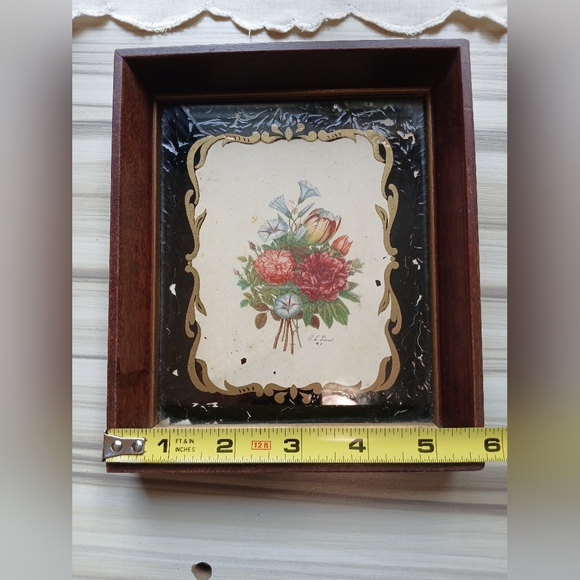 Franklin Picture Frame with A Floral Botonical Framed Print By "J. L. Prévost" - Picture 3 of 10